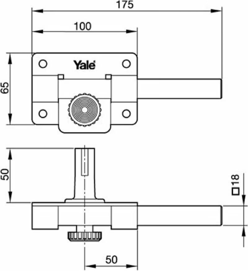 Cerrojo De Seguridad Yale Marrón Talla Única Unisex