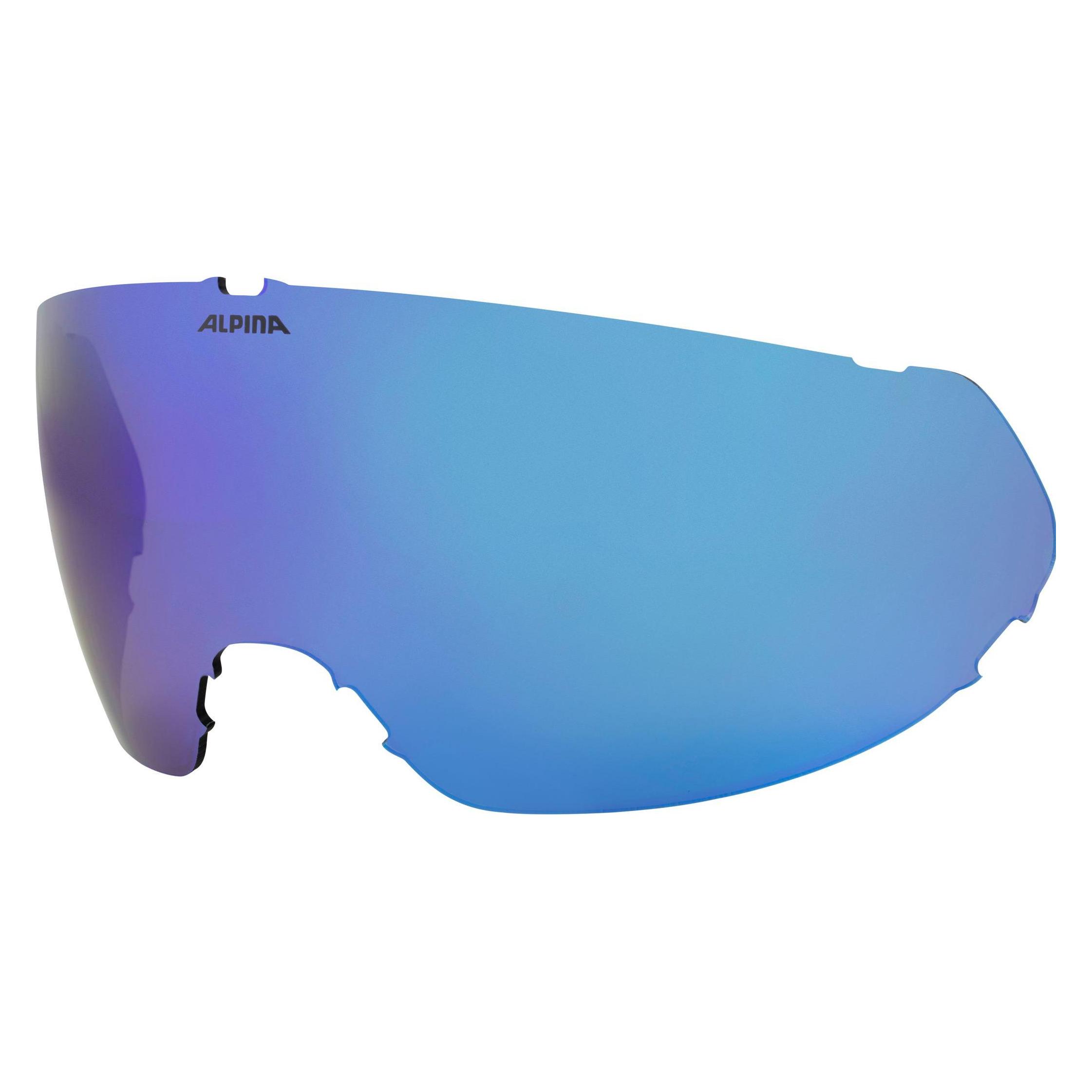 Alpina Ersatzvisier für Alto Varioflex Visier-Skihelm (Farbe: 908 blue, für 55-59 cm) (Skibrille Ersatzglas) (30155118)
