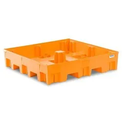 Auffangwanne base-line aus Polyethylen (PE) für 4 Fässer, ohne Gitterrost