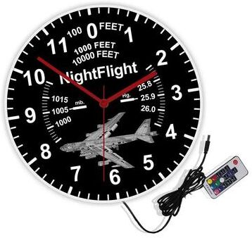 Uplift Picks Airplane LED Neon Wall Clock Luminous Aviation Pilot Decor Airplane LED Neon Wall Clock Luminous Aviation Pilot Decor