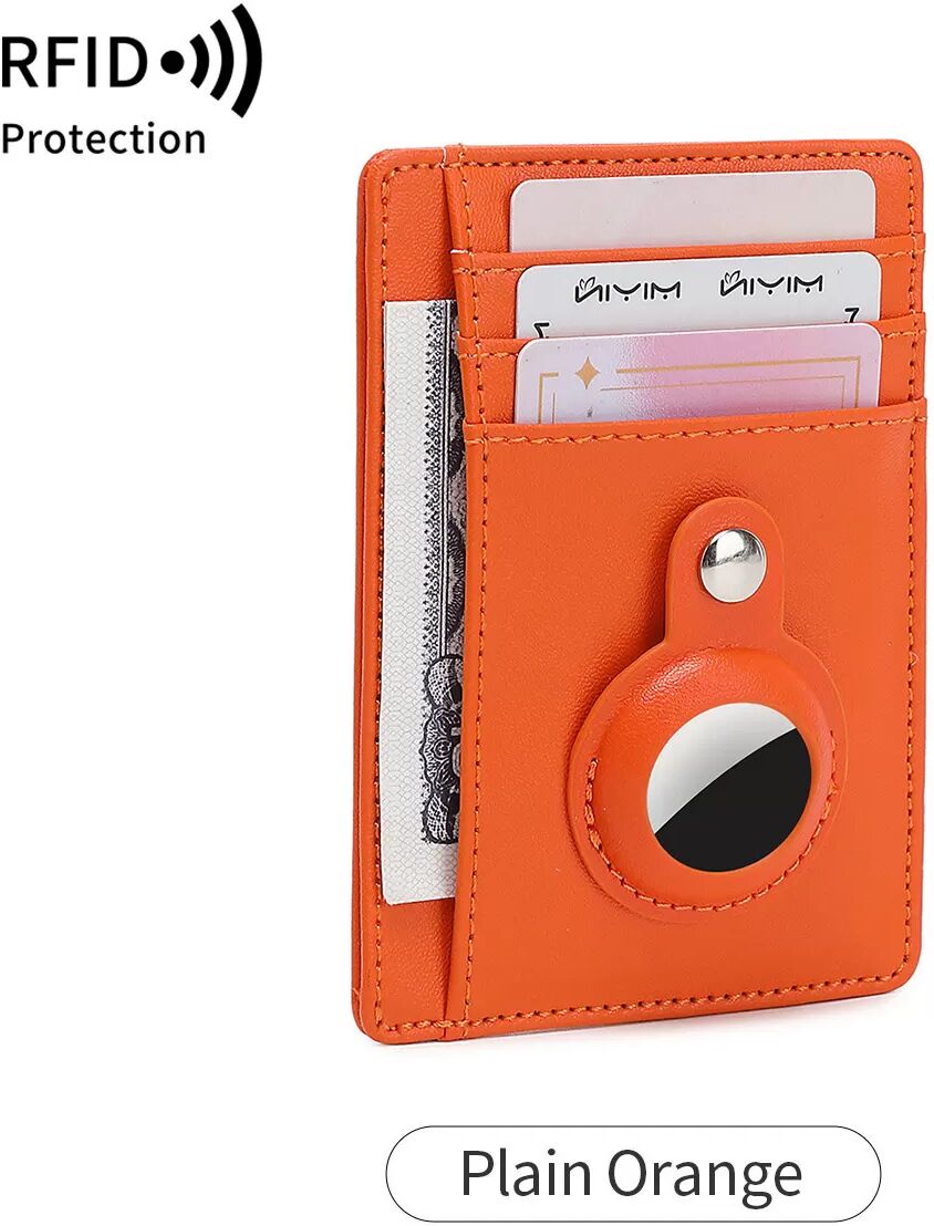 INF Portefeuille de cartes de suivi Airtag élégant avec blocage RFID Orange