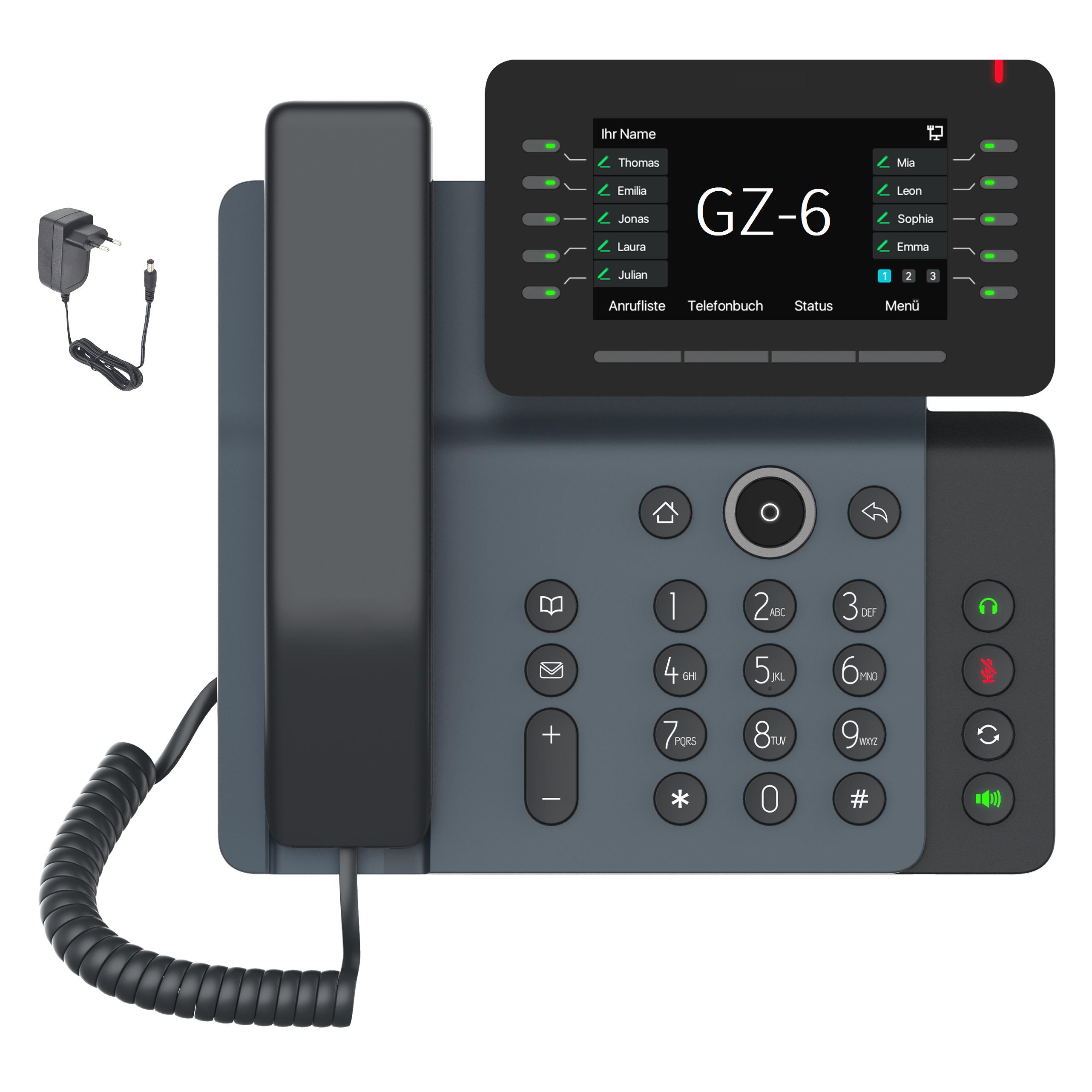 Gequdio IP Telefon GZ-6 mit Netzteil - mit WLAN und Bluetoot (WA9760)