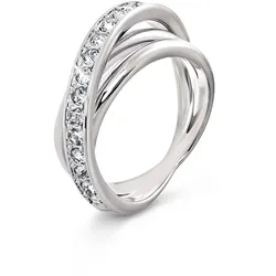 Tchibo - Ring Loops mit Glaskristallsteinen - Damen - Gr. 17 - silber