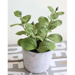 Künstliche Minze, getopft, 19 cm, grün