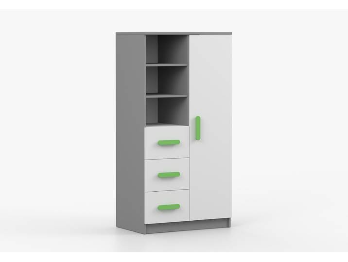 Regal JONAS II 05 80 cm Grau Weiß Limette