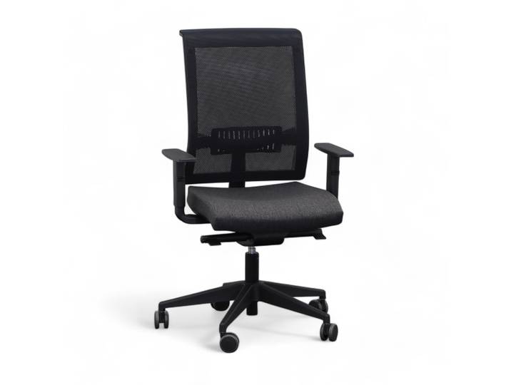 Bürodrehstuhl Narbutas EVA.II mit 1D Armlehnen, Anthrazit, Neu, Ergonomischer Stuhl - ideal für flexibles Arbeiten