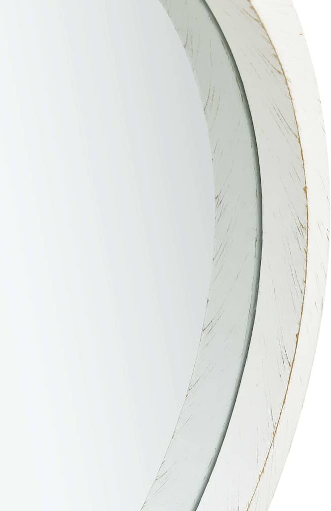 vidaXL Miroir mural avec sangle 50 cm Blanc