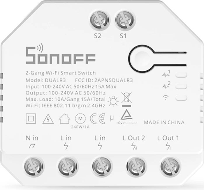 Sonoff DUALR3 2-Gang Wi-Fi Smart Switch
