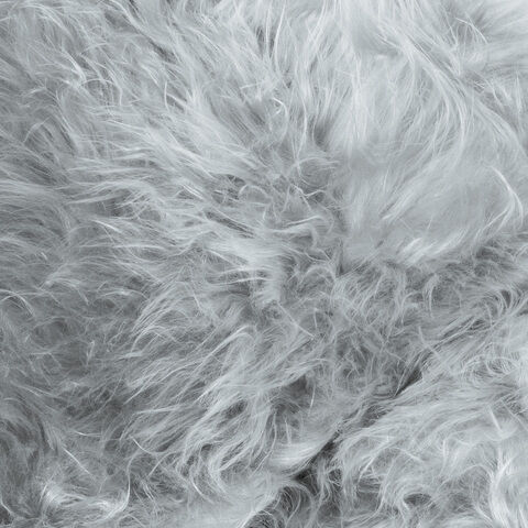 Langhaarplüsch, hellgrau