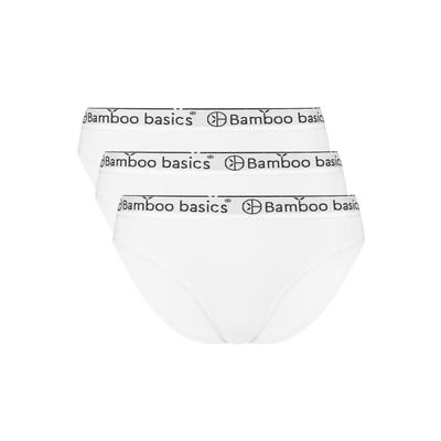 Slip BAMBOO BASICS "Slip YARA 3er Pack", Damen, Gr. S, weiß, Obermaterial: 68% Viskose CV. 28% Baumwolle CO. 4% Elasthan EL., Unterhosen Slip