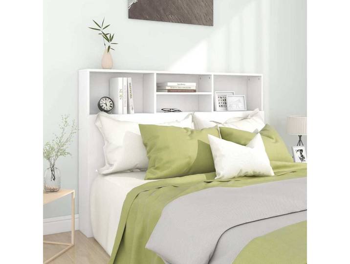 vidaXL Kopfteil vidaXL Kopfteilschrank Weiß 140 x 19 x 103,5 cm