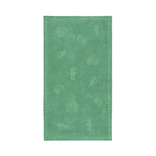Seahorse Strandlaken Shells Jade Green 100 x 200 cm