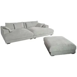 BIG SOFA-SET 6-TLG MADELINE Hellgrau Cord