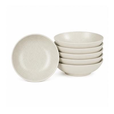 Suppenteller Vésuvio weiß 19 cm x6 - Rond Grès Table Passion