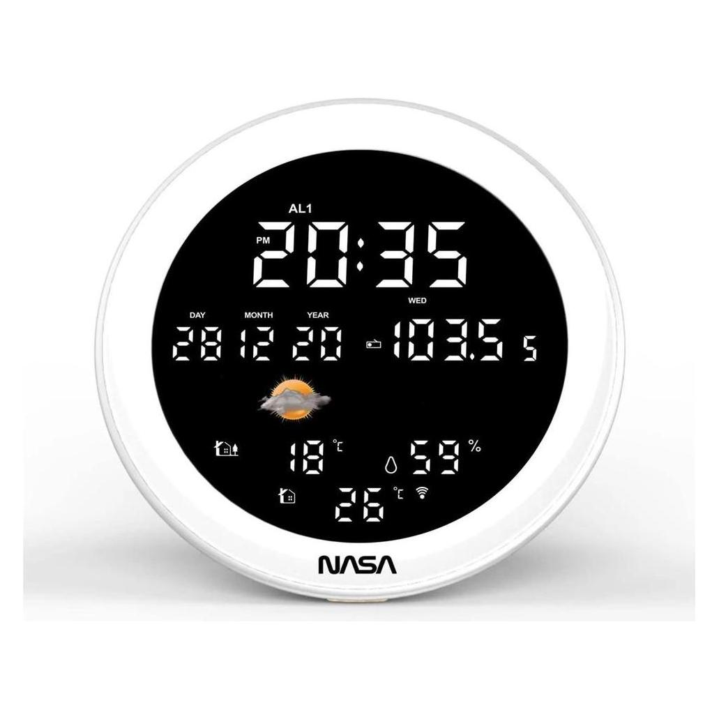 Nasa WSP1700 wood Weather Station/Speaker BT Ship (WSP1700WD)