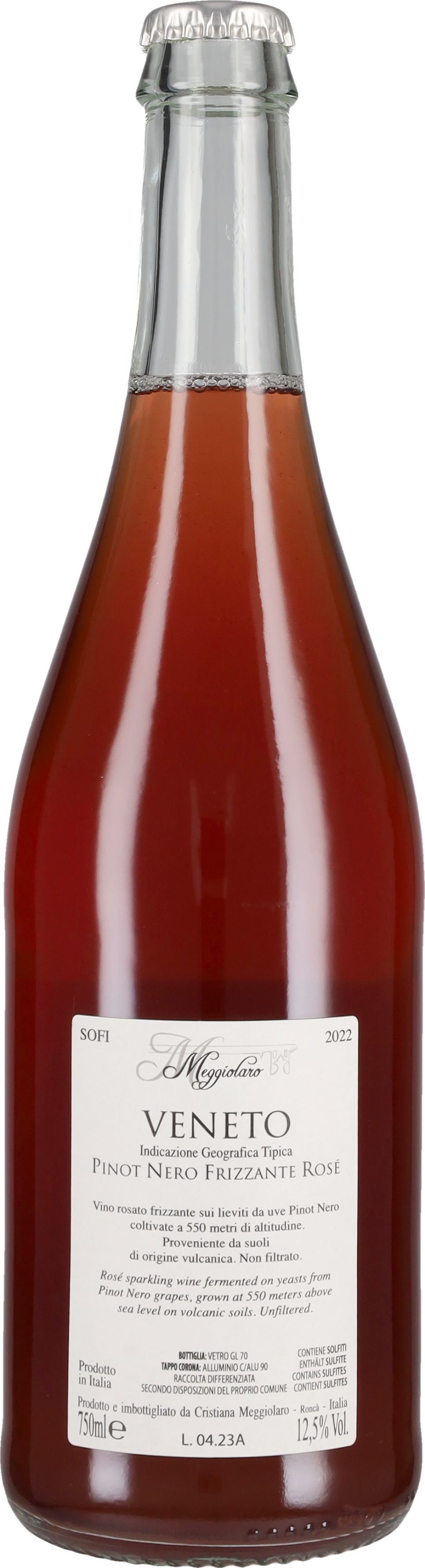 Pinot Nero Rosato Frizzante 'Sofi' Meggiolaro 2022
