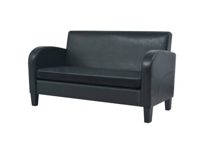 “Summer Sale élégant Canapé à 2 places Cuir synthétique Noir 25.9 Kg 24754