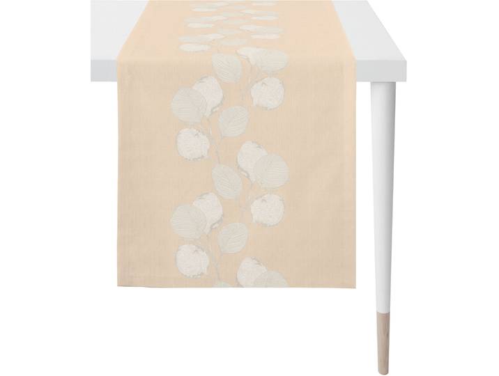Tischläufer APELT 2717 LOFT STYLE, Jacquard , rosa (hellrosa, weiß), B:48cm L:140cm, Polyester, Viskose, Tischdecken, Tischläufer