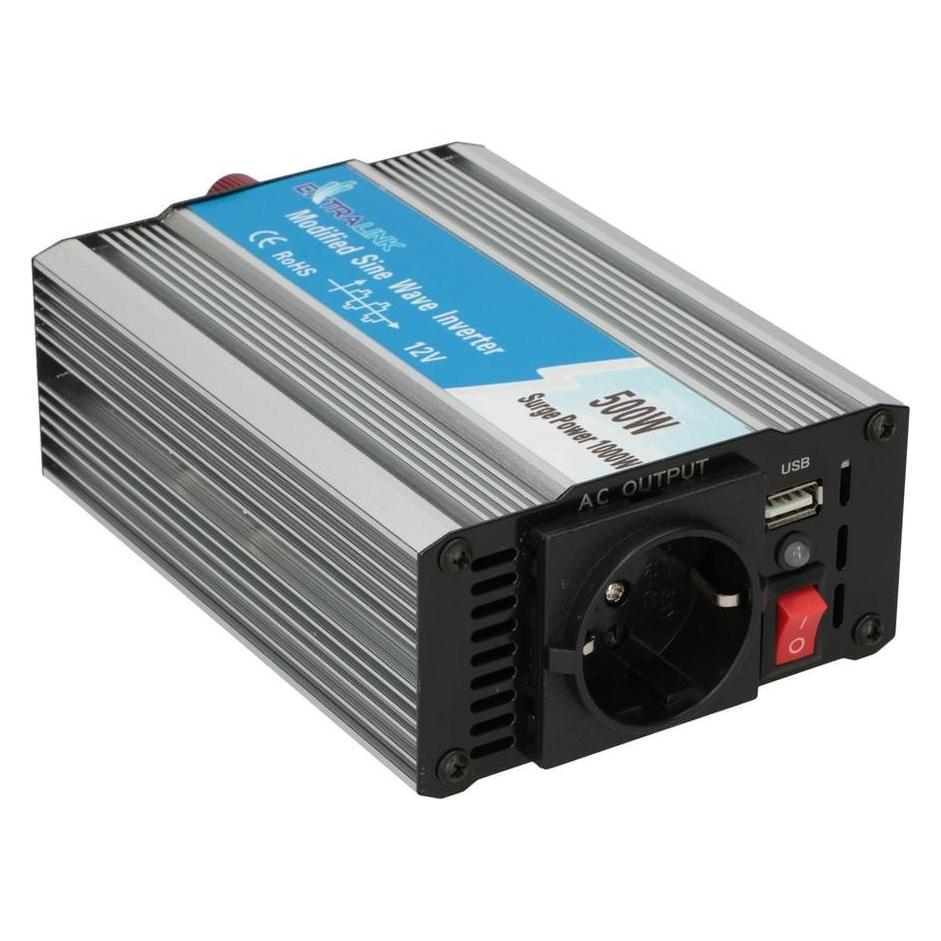 Extralink OPIM-500W DC til AC inverter Ekstern Sort Gr?? (EX.18044)