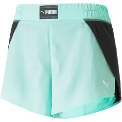 PUMA Fit Fashion Woven Flow Shorts Damen 76 - electric peppermint/puma black L