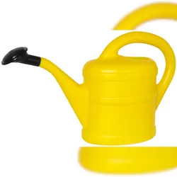 Geli Gießkanne mit Brause Kindergießkanne Blumenkanne mit Brause Klein 1 Liter Gelb