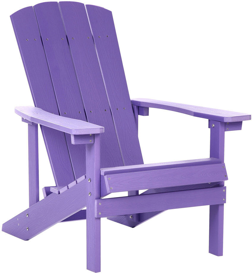 Beliani Adirondack Outdoor Adirondack Chair Purple 88cm H X 77cm W X 90cm D