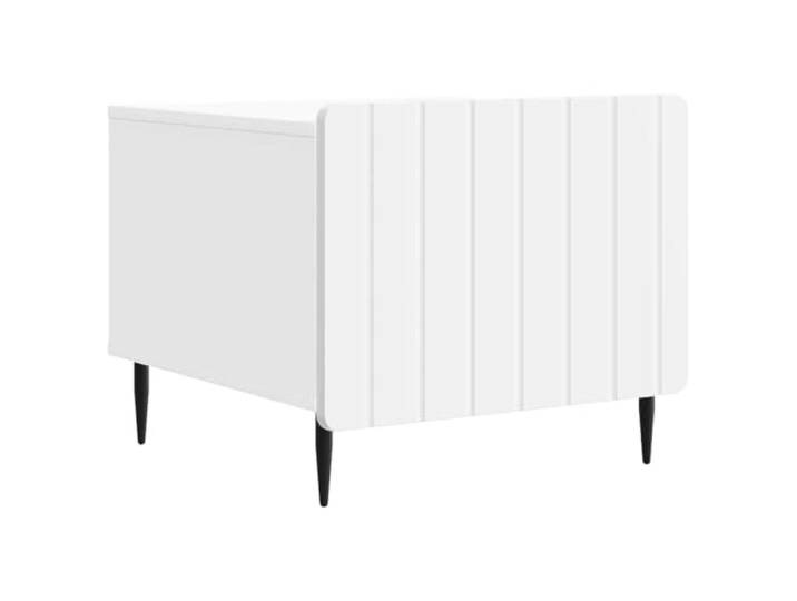 HGFDVCMR Couchtisch Weiß 49x50x42 cm Holzwerkstoff mit Schublade Ablage Kompakter Tisch fürs Wohnzimmer: Zweigeschossiges Design mit Schublade, Unterfach und stabiler Holzkonstruktion.
