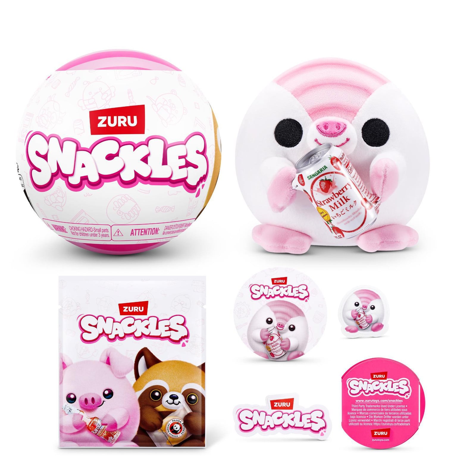 Zuru Knuffeldiertje Snackles Serie 3 Pluche Speelgoed 13 cm