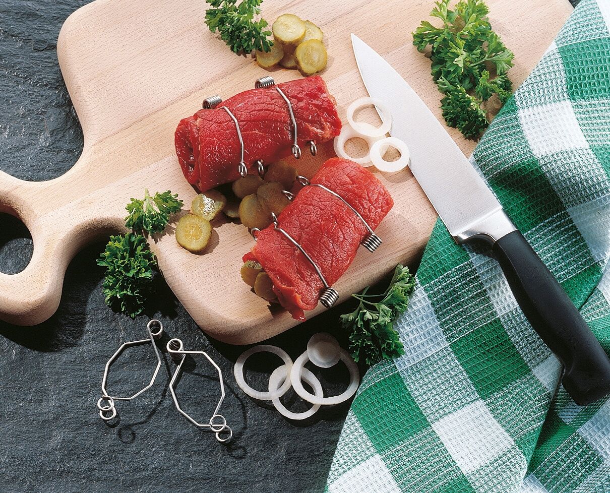 Rouladenklammer RUCO, silber (silberfarben), Edelstahl, Verschlussklammern, Made in Germany