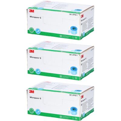 Micropore S Silikonrollenpflaster 2,5 cmx5 m x3 3x12 St Pflaster