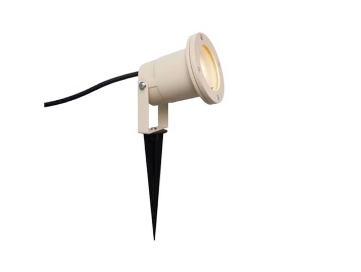 QAZQA basic - Spot sur piquet - 1 lumière - L 11 cm - Beige - Moderne - éclairage extérieur