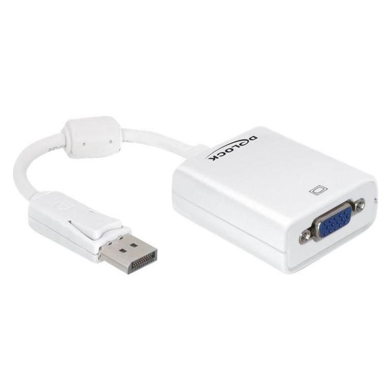 Delock Monitoradapter DP zu VGA-Bu weiss (DisplayPort, VGA) (61766)
