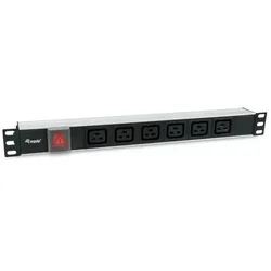 Equip 333319 Stromverteilereinheit (PDU) 6 AC-Ausgänge 1U Schwarz