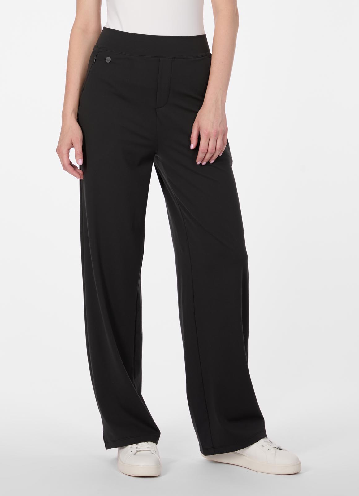 Jogger Pants RAGWEAR "EOWYN", Damen, Gr. XL (42), N-Gr, schwarz, Interlock, Obermaterial: 77% Polyester, 23% Elasthan, unifarben, normal, Hosen Jogger Pants, Sehr elastisch mit Stretch für bequeme Passform und Reissverschlüsse schwarz XL (42), N-Gr