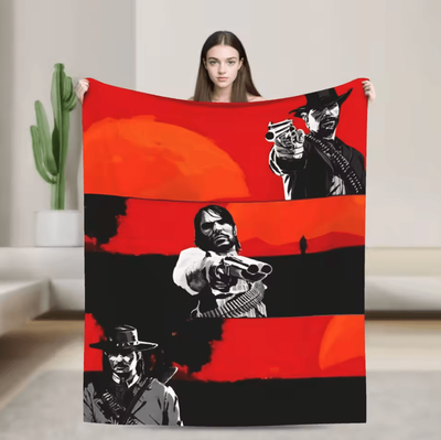 Inspire Curations Arthur Morgan Soft Flannel Throw Blanket 114jdt105 50x60in(130cmx150cm)