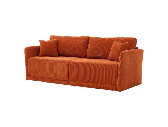 Canapé‑lit Convertible Orange 182x88x84cm Design Minimaliste Moderne Canapé Pliant Double Pour Salon Bureau Studio Et Appartement