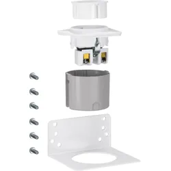 Hager VZ00APZ Steckdose Schuko, universal, mit Haltewinkel, für APZ, mit Euroadapter