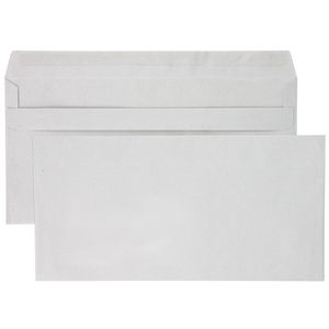 Mailmedia Briefumschläge grau, DIN lang, ohne Fenster, selbstklebend, 75g/m², 1000 Stück