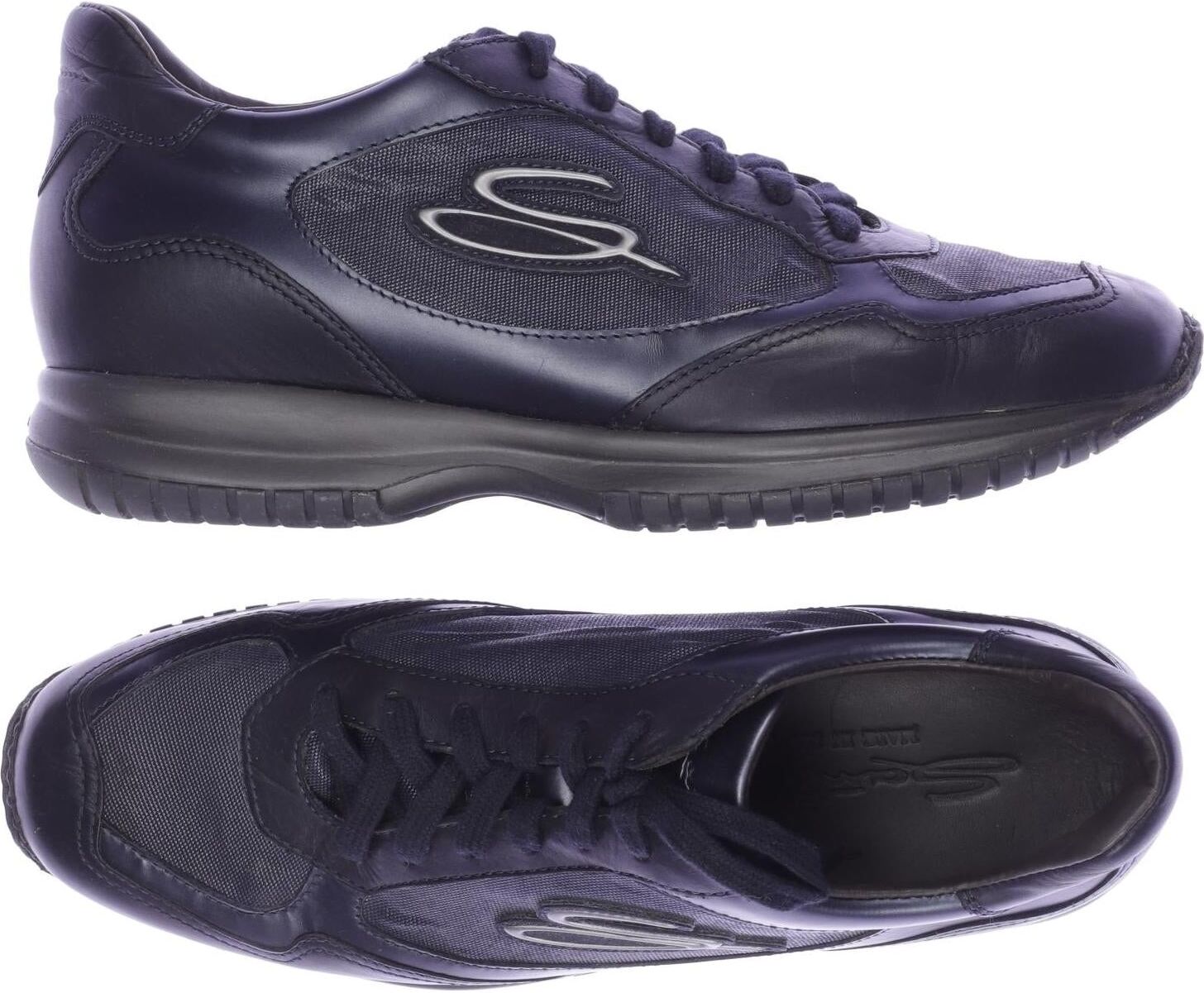 Santoni Damen Sneaker, Marineblau, Gr. EU 39, Leder - Second Hand