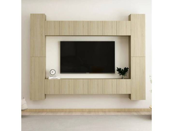 Ensemble de meubles TV 10 pcs Chêne sonoma Aggloméré