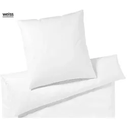 Elegante Bettwäsche Solid Jersey - 135x200 cm + 80x80 cm	weiss