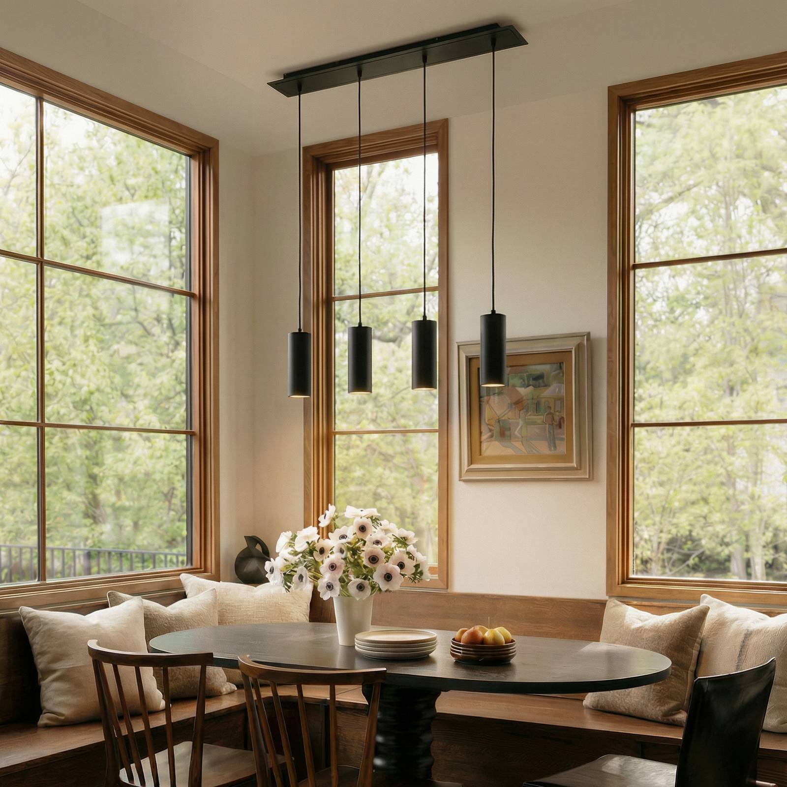 Pendant Light Joffrey Lindby, dimmable, Black, Living / Dining Room, metal, Modern, Ceiling Light