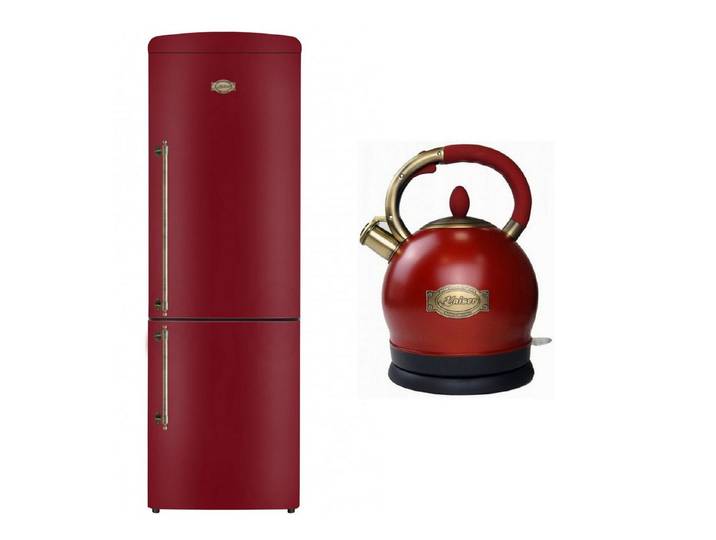 Kaiser Küchengeräte Kühl-/Gefrierkombination Kühlschrank 60 cm breit, 330 L, NoFrost, 199 cm, Touchsteuerung KK 60825 RotEm, 60 cm breit