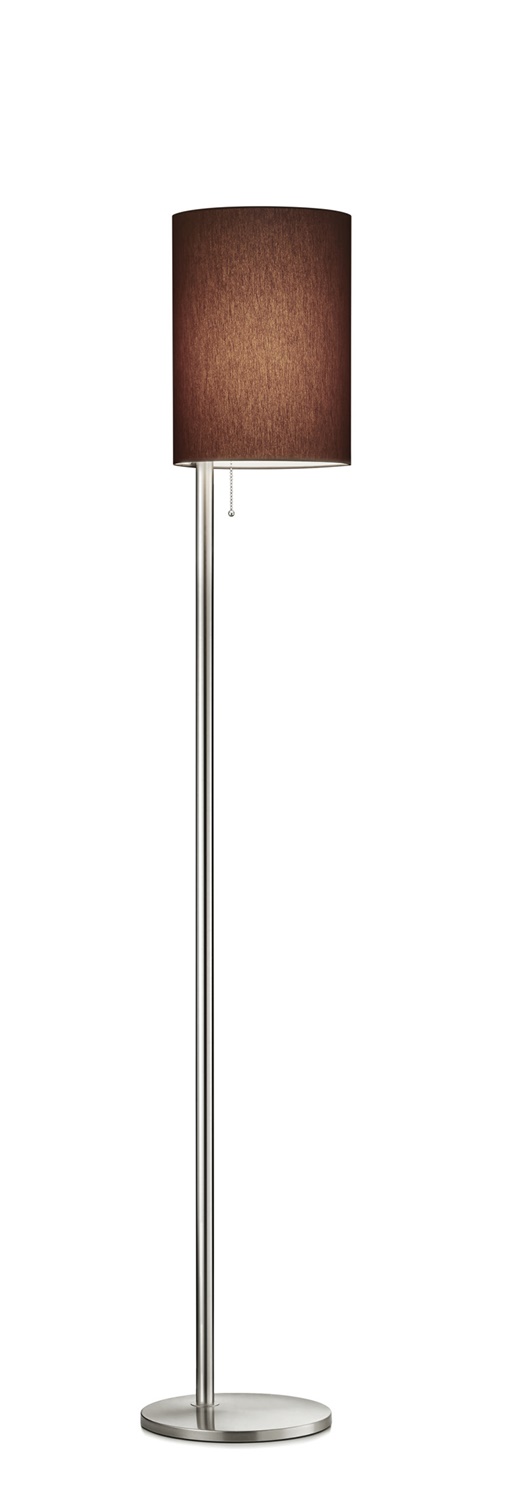 GKS Knapstein LED-Deckenfluter KIRA Nickel matt/Chintz Taupe 41.953.05-11 4250035820739