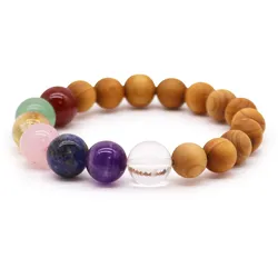 Cedarwood & Seven Chakra Bangle
