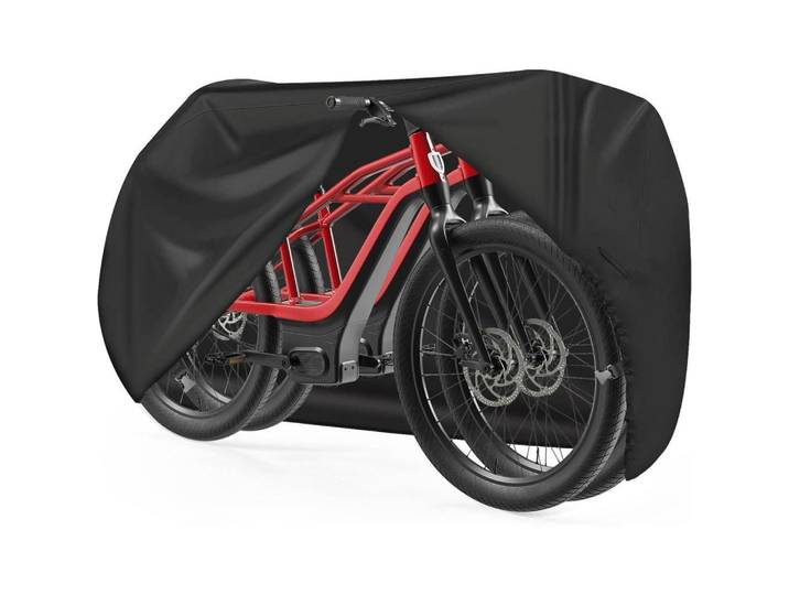 Fahrradabdeckung für 2 Fahrräder 208,3 cm x 96,5 cm x 119,4 cm Wasserdicht Outdoor, Schwarz, Kunststoff, 97x119x208 cm, Freizeit & Co, Sport & Fitness, Fahrräder, Fahrradzubehör