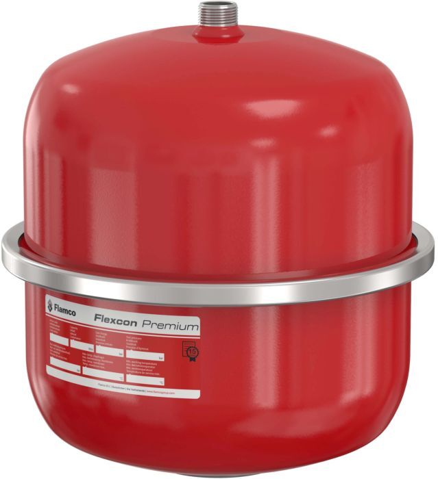 Flamco Flexcon Druckausdehnungsgefäß 16945 12 l, 6 bar, R 3/4, Vordruck 2,5 bar, rot