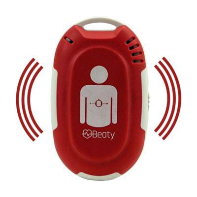 Tragbare Reanimationshilfe MedX5 BEATY, unterstützt die korrekte Herzdruck-Massage, AHA/ERC konform, akustisches Signal, Vibrationsfunktion, rot-weiß