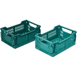 Tchibo - 2 klappbare Ordnungskisten - türkis
