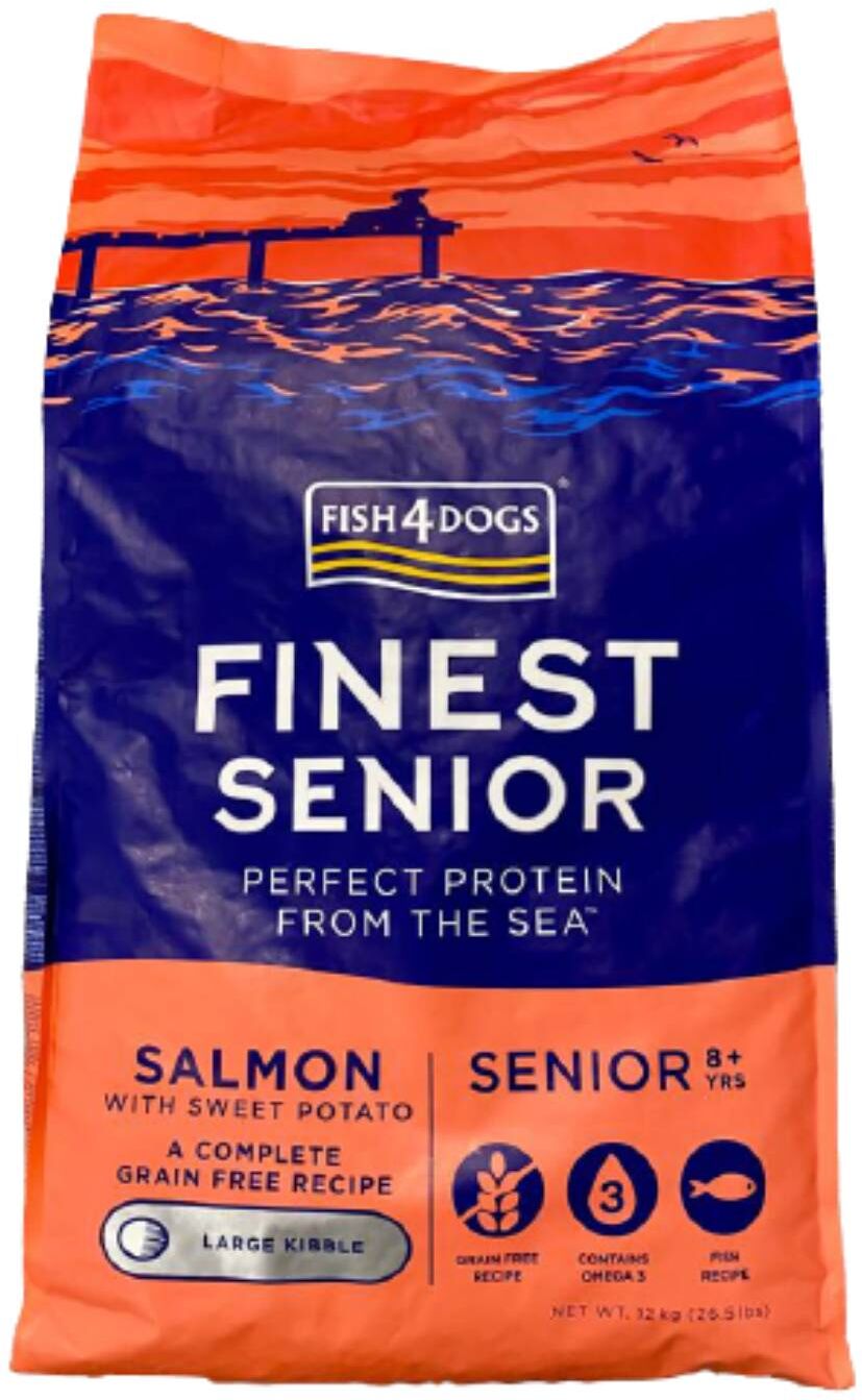 Fish4Dogs Finest Senior Salmone LARGE con Salmone per Cani Anziani 12 Kg